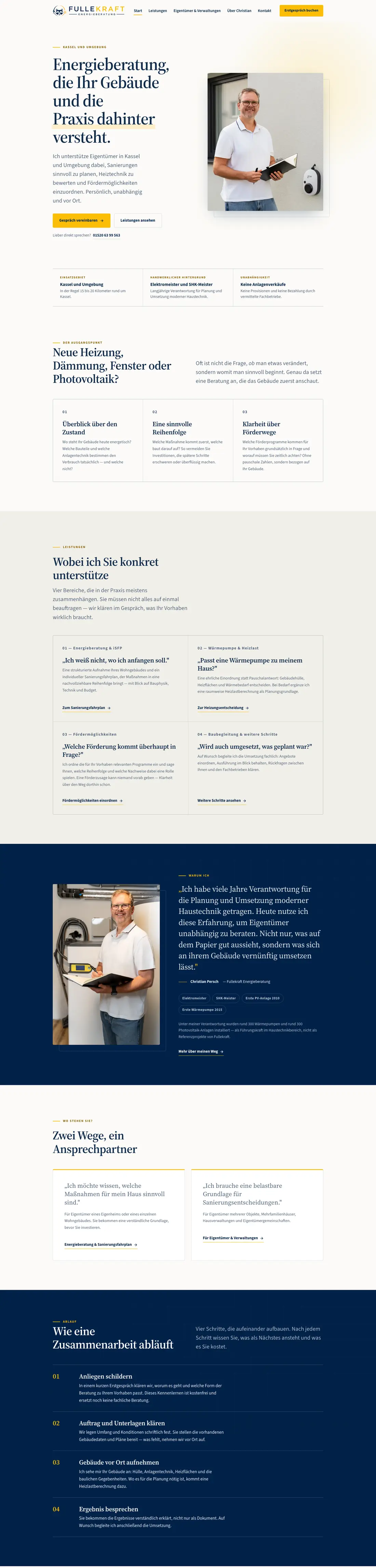 Website Fullekraft Energieberatung
